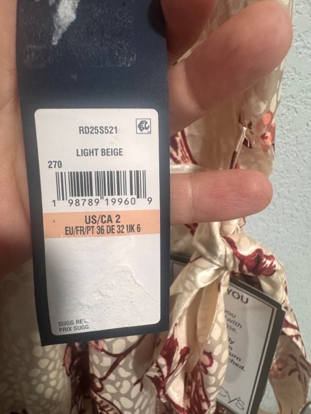 Rachel Roy Light Beige & Red Floral Handkerchief Hem Midi Dress Size 2 - Picture 4 of 8